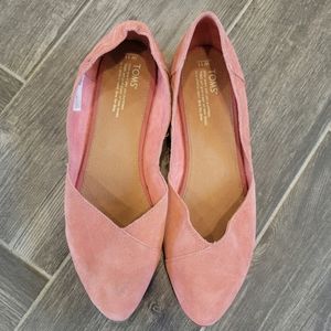 Tom's size 11 d'orsay pink shoes